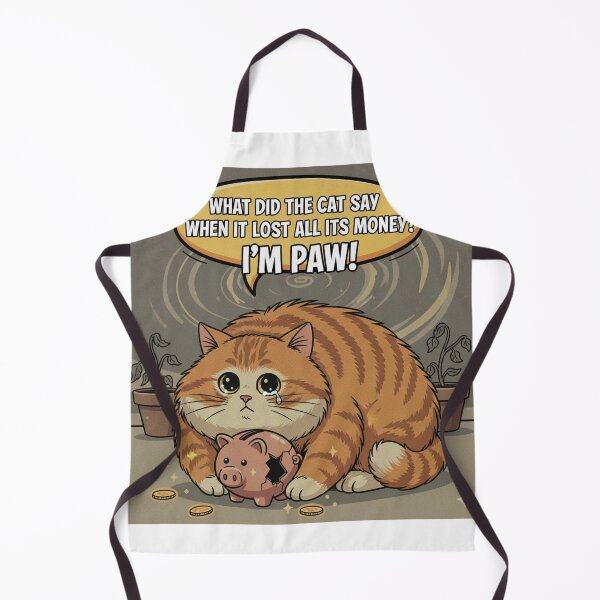 Item preview, "What did the cat say when it lost all its money?" Orange Cat Funny Design designed and sold by ANIMEX00.