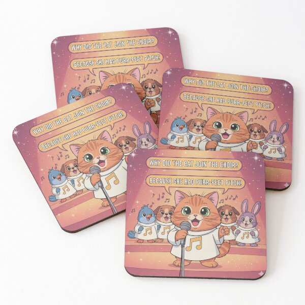 Item preview, "Why did the cat join the choir?" Orange Cat Funny Design designed and sold by ANIMEX00.