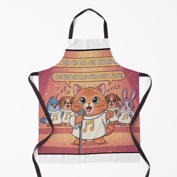 Item preview, "Why did the cat join the choir?" Orange Cat Funny Design designed and sold by ANIMEX00.