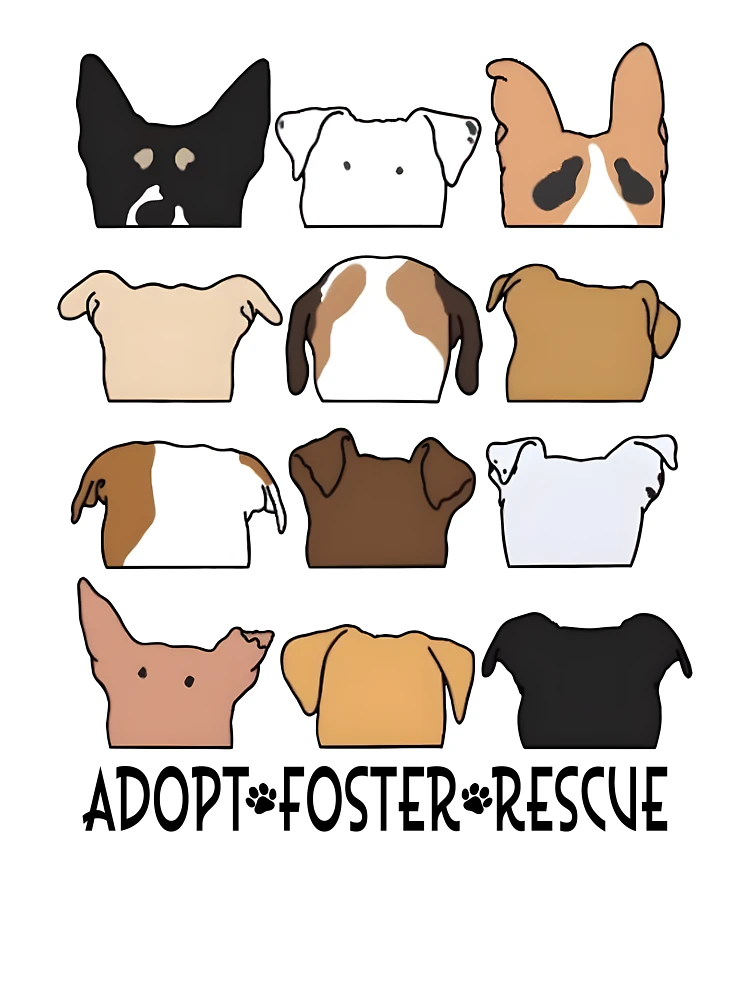 Aperçu 7 sur 7. T-shirt oversize avec l'œuvre Foster Adopt Rescue créée et vendue par RoderickStout.
