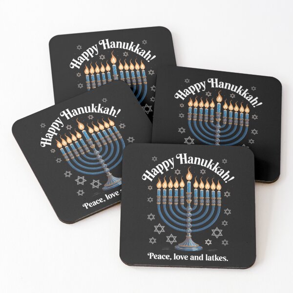 Item preview, Happy Hanukkah Peace Love And Latkes Menorah Coquette designed and sold by HellD3vil-Art.