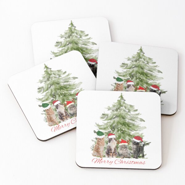 Item preview, Merry Christmas, Christmas humor, funny Christmas design, funny cats designed and sold by SofikoDesigns.