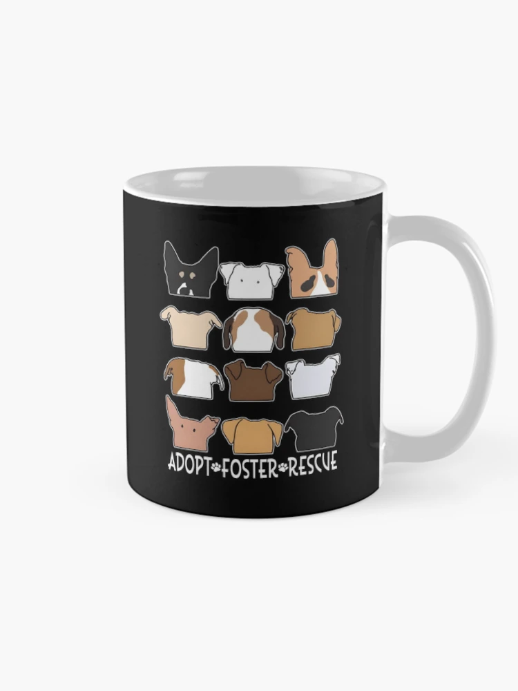 Aperçu 3 sur 6. Mug à café avec l'œuvre Foster Adopt Rescue créée et vendue par RoderickStout.