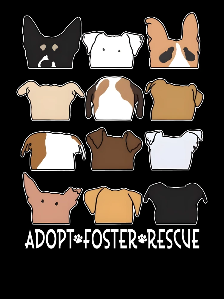Aperçu 7 sur 7. T-shirt oversize avec l'œuvre Foster Adopt Rescue créée et vendue par RoderickStout.
