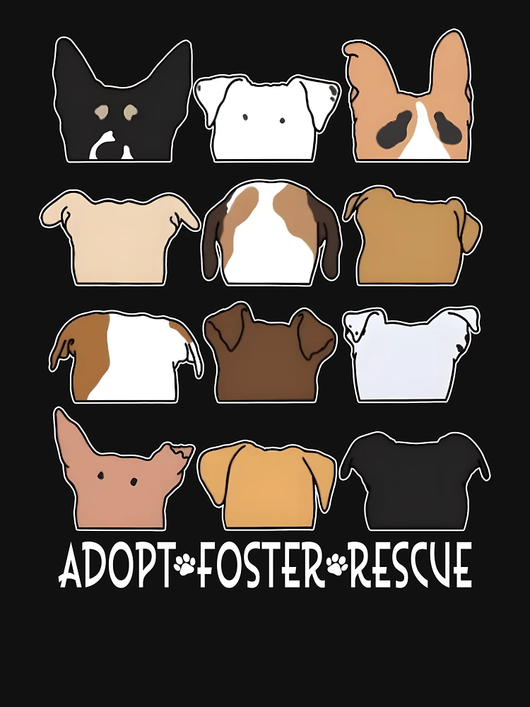Aperçu 6 sur 6. Sweat à capuche oversize premium avec l'œuvre Foster Adopt Rescue créée et vendue par RoderickStout.