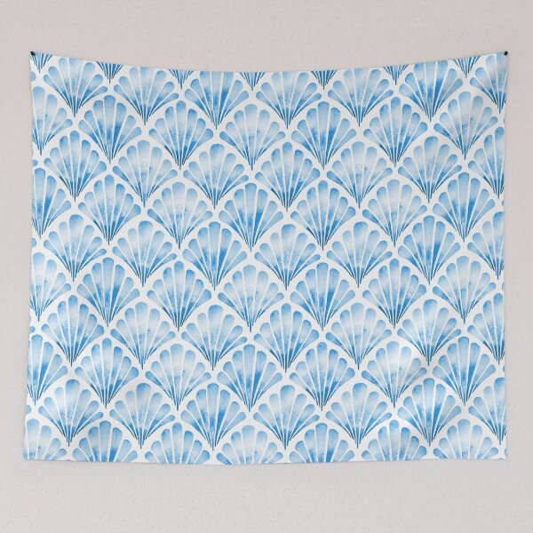 Item preview, Cobalt Blue Clam Shell Coastal Nautical Ocean Pattern designed and sold by KConfetti.