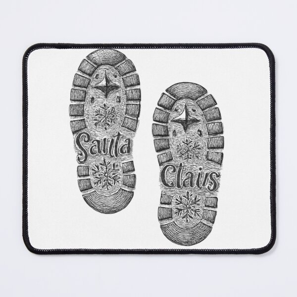Item preview, Santa Claus Footprints – Funny Christmas Shoe Print Design designed and sold by chuxiedesign.