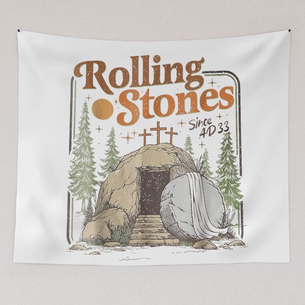 Item preview, Rolling Stones Since AD 33, Funny Christian Easter Resurrection Vintage Art designed and sold by GalenoHenley.