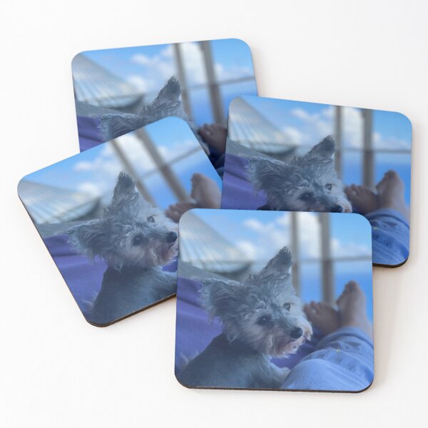 Item preview, Tiny Gray Dog Relaxing Outdoors designed and sold by TrisaThyme.
