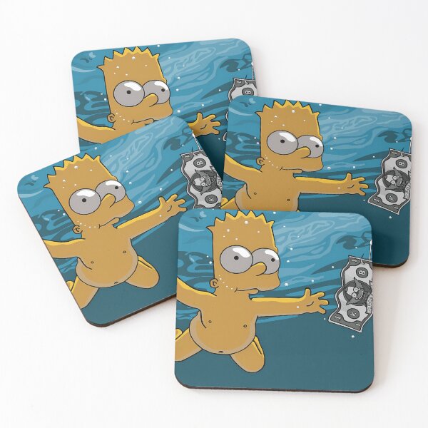 Item preview, Bart Simpson Chasing Money Nirvana Cover Album Cover designed and sold by TenisTiktok.