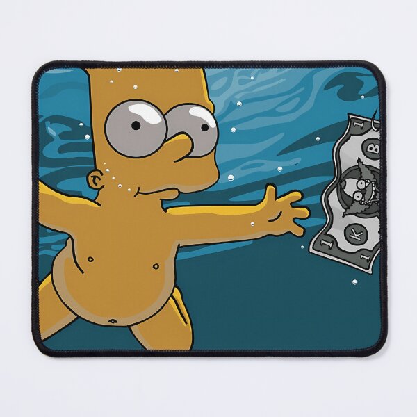 Item preview, Bart Simpson Chasing Money Nirvana Cover Album Cover designed and sold by TenisTiktok.