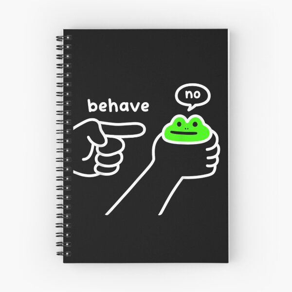 Item preview, Behave Frog No Funny Meme Quote, Sarcastic Hand Pointer Minimalist Art designed and sold by GalenoHenley.