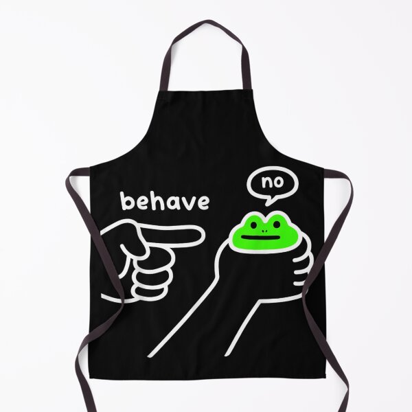 Item preview, Behave Frog No Funny Meme Quote, Sarcastic Hand Pointer Minimalist Art designed and sold by GalenoHenley.