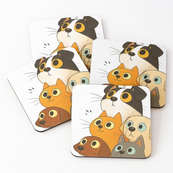 Item preview, Pandilla de Mascotas Curiosas: Perros y Gatos Mirando la Aventura designed and sold by norachiang.