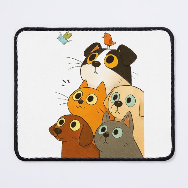 Item preview, Pandilla de Mascotas Curiosas: Perros y Gatos Mirando la Aventura designed and sold by norachiang.