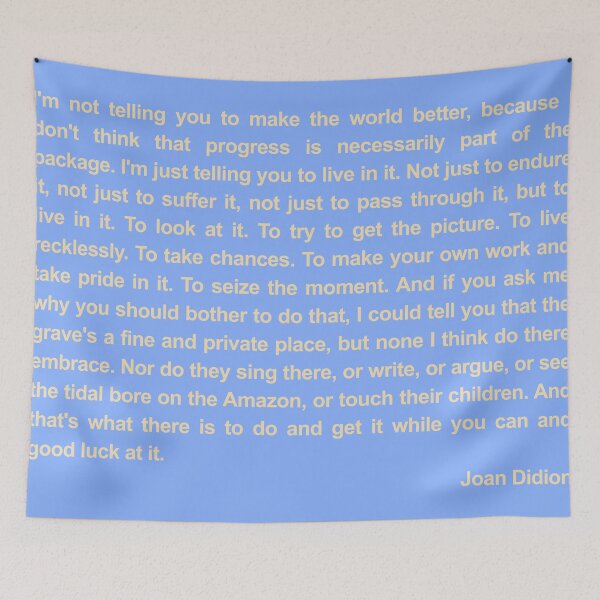 Item preview, Joan didion speech 'live in it' designed and sold by starburnedgirls.