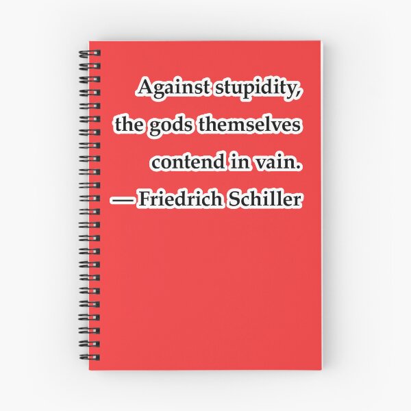 Item preview, Against stupidity, the gods themselves contend in vain, red background designed and sold by mntimg.