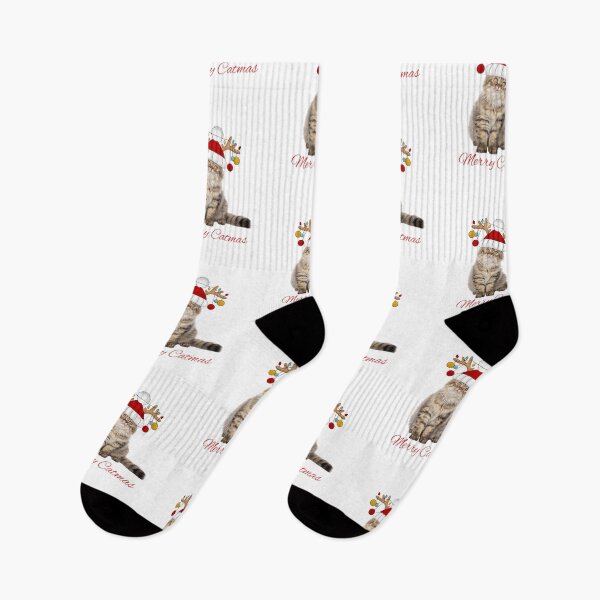 Item preview, Merry Catmas, Christmas humor, funny Christmas design, funny cats designed and sold by SofikoDesigns.