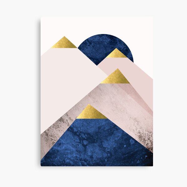 Scandi Mountain Peaks Canvas Print