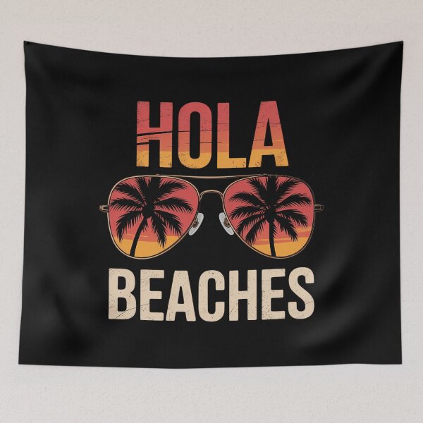 Item preview, Hola Beaches Top Beach Vacation Tee Summer designed and sold by HellD3vil-Art.