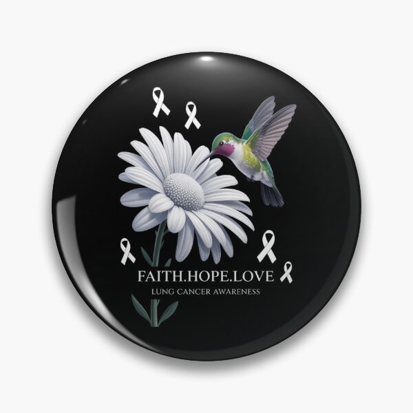 Artikelvorschau, Kolibri Glaube Hoffnung Liebe Lungenkrebsbewusstsein entworfen und verkauft von HellD3vil-Art.