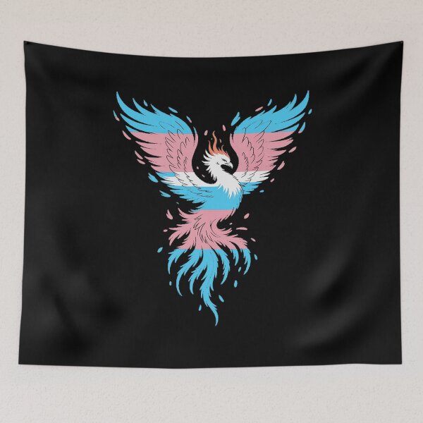 Item preview, Transgender Phoenix Reborn Transsexual Flag LGBT Trans Bird designed and sold by DrewLeuschke.