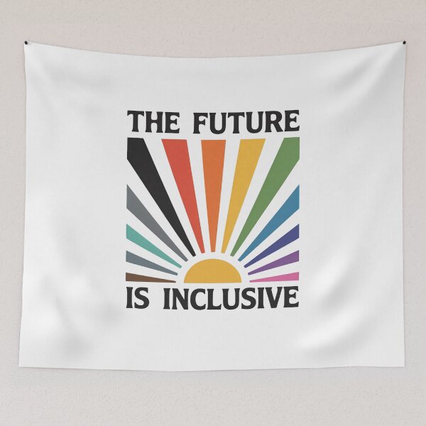 Item preview, The Future is Inclusive LGBTQ Progress Pride designed and sold by MinaReinger.