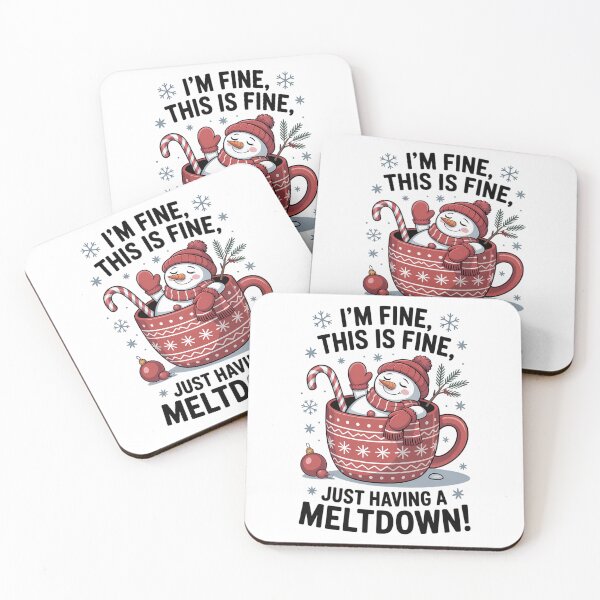 Item preview, I'm Fine This is Fine Just Having Meltdown Christmas designed and sold by HellD3vil-Art.
