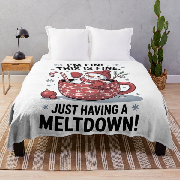 Item preview, I'm Fine This is Fine Just Having Meltdown Christmas designed and sold by HellD3vil-Art.