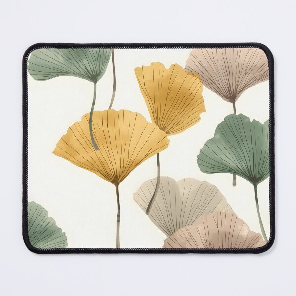 Item preview, Japanese Ginkgo Leaves Pattern – Minimalist Watercolor Elegance designed and sold by Dino-Lune.