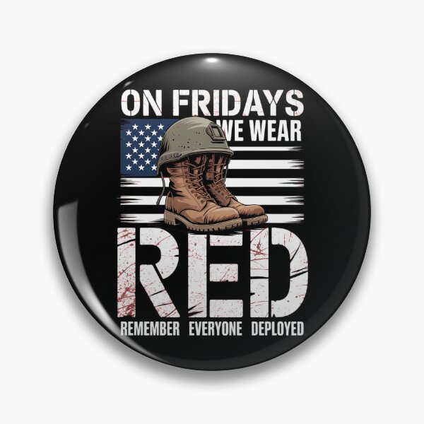 Item preview, On Friday We Wear Red American Flag Military Supportive designed and sold by TrinaEspinoza.
