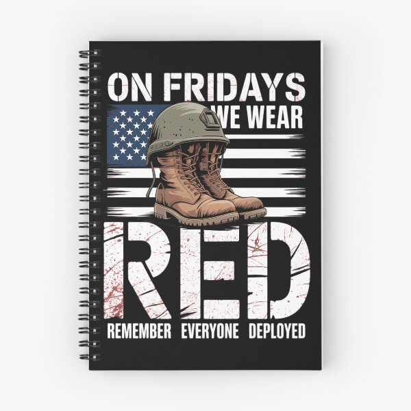 Item preview, On Friday We Wear Red American Flag Military Supportive designed and sold by TrinaEspinoza.