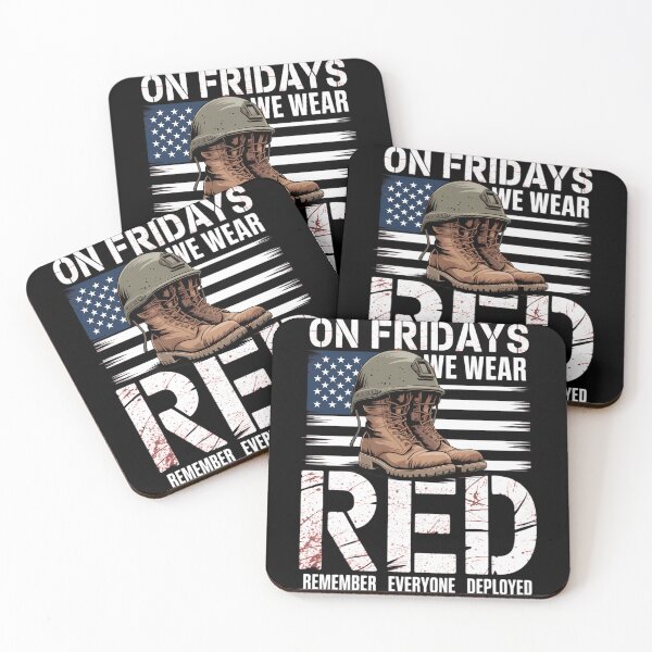 Item preview, On Friday We Wear Red American Flag Military Supportive designed and sold by TrinaEspinoza.