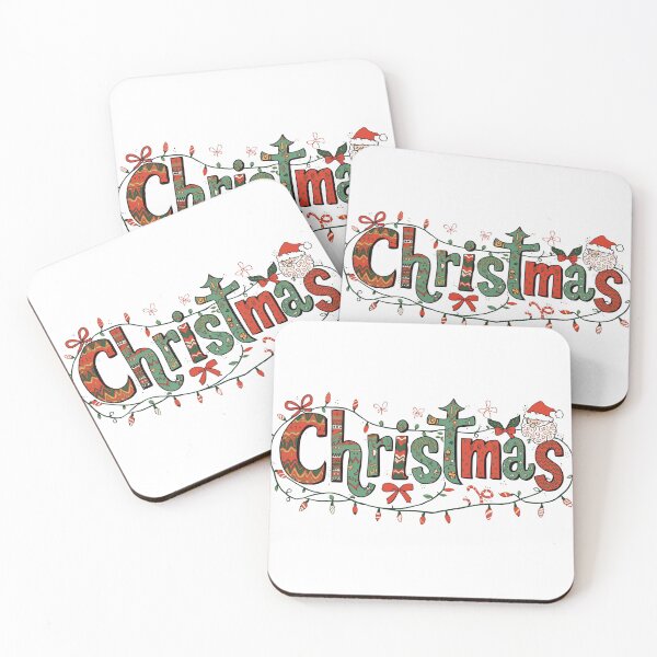 Item preview, Festive Christmas Themed Illustration With Santa And Decorative Lights For Holiday Decor designed and sold by KanDa-Shop.