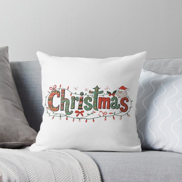 Item preview, Festive Christmas Themed Illustration With Santa And Decorative Lights For Holiday Decor designed and sold by KanDa-Shop.