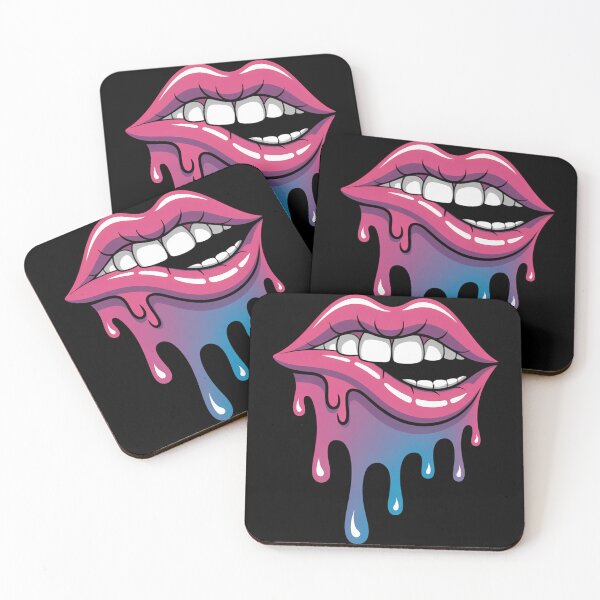 Item preview, Sexy Biting Dripping Lips Bisexual Flag LGBT Gay Pride Gift  designed and sold by TrinaEspinoza.