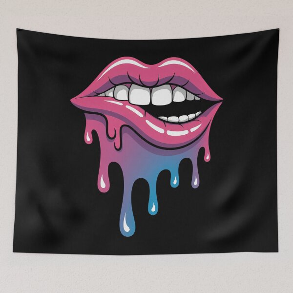 Item preview, Sexy Biting Dripping Lips Bisexual Flag LGBT Gay Pride Gift  designed and sold by TrinaEspinoza.