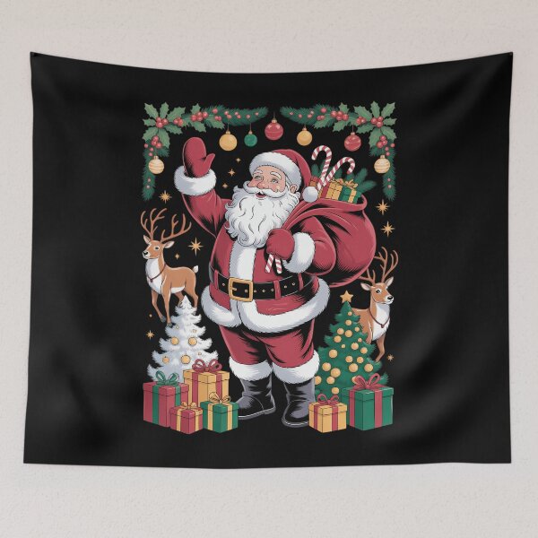Item preview, Christmas Santa & Reindeer Merry Christmas Holiday designed and sold by Moon-Ape.