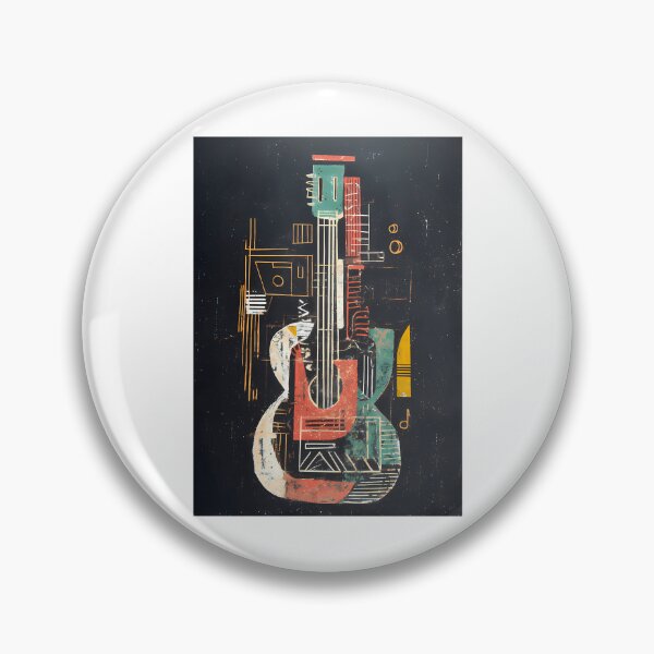 Item preview, Modern Geometric Guitar Design With Vibrant Colors And Contrasting Bold Lines  designed and sold by KimberlyBrooke.