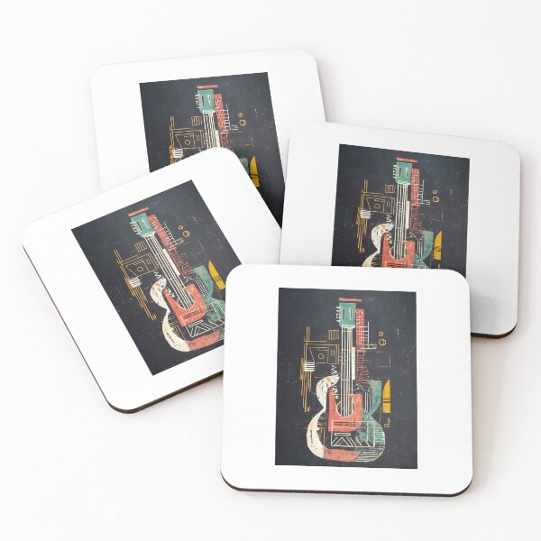Item preview, Modern Geometric Guitar Design With Vibrant Colors And Contrasting Bold Lines  designed and sold by KimberlyBrooke.