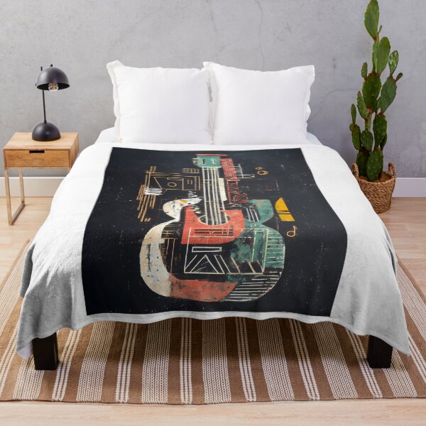Item preview, Modern Geometric Guitar Design With Vibrant Colors And Contrasting Bold Lines  designed and sold by KimberlyBrooke.