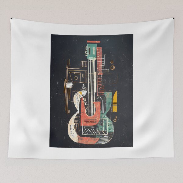 Item preview, Modern Geometric Guitar Design With Vibrant Colors And Contrasting Bold Lines  designed and sold by KimberlyBrooke.