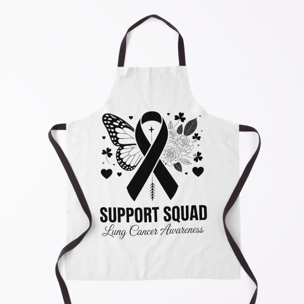 Item preview, Butterflies Ribbon White Lung Cancer Awareness Support Squad designed and sold by PunkNation-Arts.