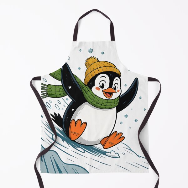 Item preview, Happy Penguin on Snow Ride designed and sold by ShirtHatch.