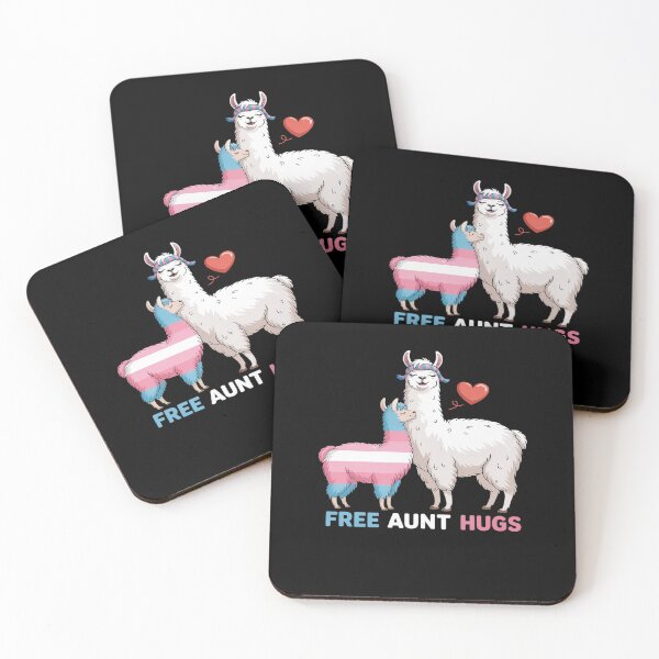 Item preview, Trans Llama Free Aunt Hugs Proud Ally Transgender Flag Pride designed and sold by AmparoBoyle.