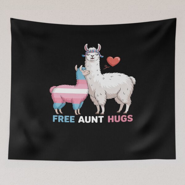Item preview, Trans Llama Free Aunt Hugs Proud Ally Transgender Flag Pride designed and sold by AmparoBoyle.