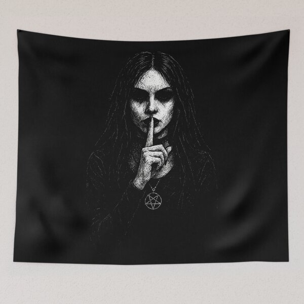 Item preview, Gothic Girl Silence Illustration designed and sold by Mortisigil.