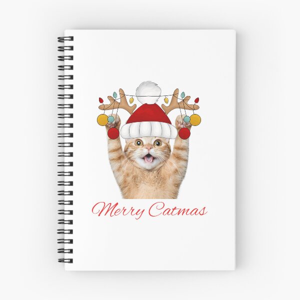 Aperçu de l'œuvre Joyeux Noël félin, humour de Noël, design de Noël amusant, chats drôles créée et vendue par SofikoDesigns.