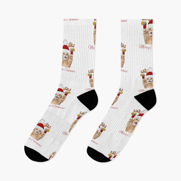 Item preview, Merry Catmas, Christmas humor, funny Christmas design, funny cats designed and sold by SofikoDesigns.