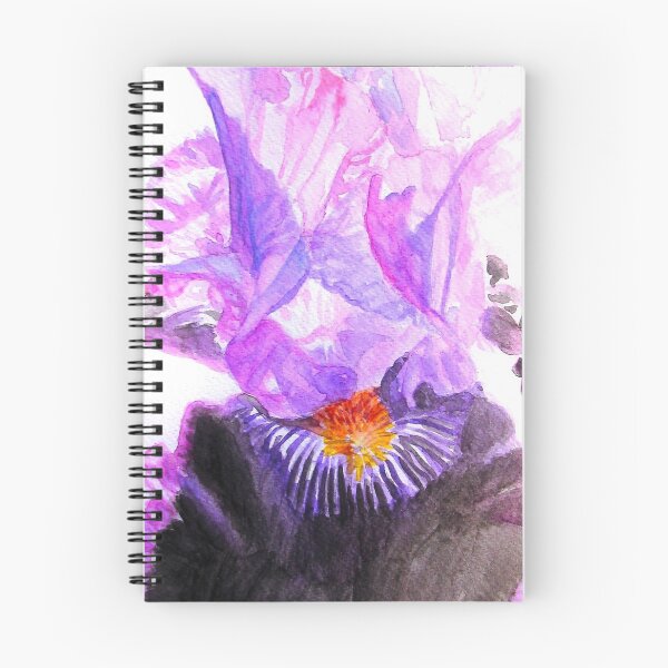 Item preview, Purple and Black Iris Flower Watercolor Painting designed and sold by Sarah  Rajkotwala.